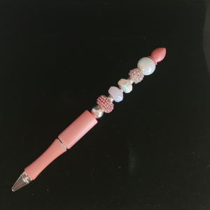 Bella-Pearl & Pink Rhinestone Jeweled Ink Pen