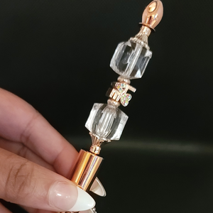 Charlotte - Crystal & Rose Gold Jeweled Pen